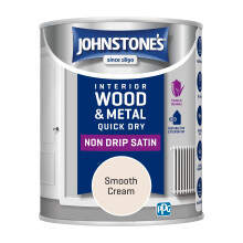 Johnstone’s - Quick Dry & Nondrip Satin Paint for Wood & Metal - Smooth Cream |