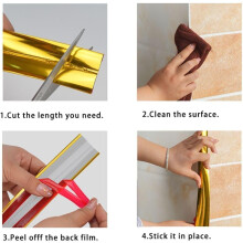 7M PVC Inside Outside Corner Trim SelfAdhesive Vinyl Moulding for Tile