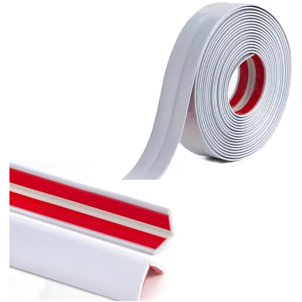 12M Pvc Inside Outside Corner Trim Self-Adhesive Vinyl Moulding For Tile And Wal 5002898845805