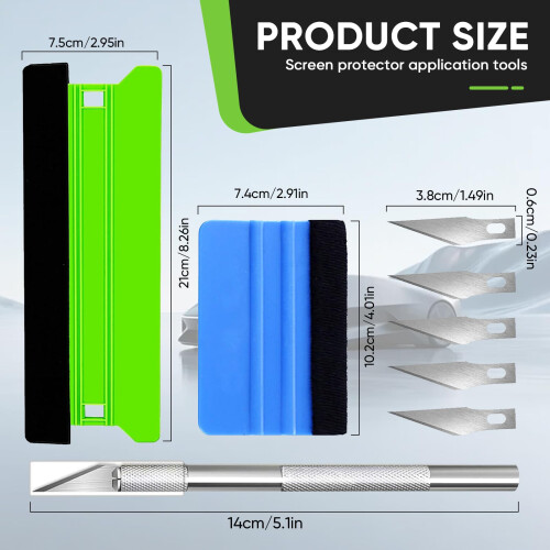 Wallpaper Tools Vinyl Application Kit – Wrap Installation Tool Set with Felt Squ 1