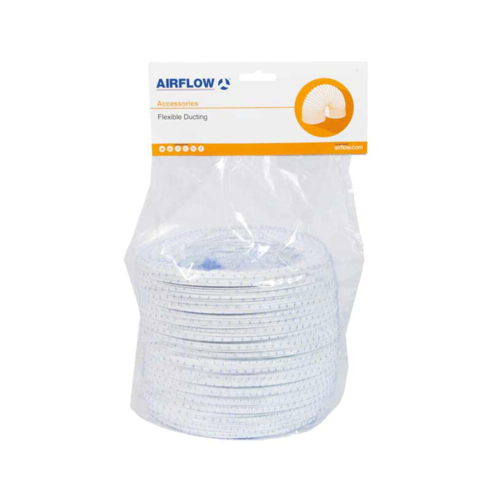 Airflow Ã150Mm X 3M Pvc Flexible Ducting Hose - Tumble Dryer Vent Hose, Flexible 5002509778799