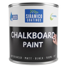 SIRAMICO COATINGS Chalkboard Paint | 500ml - Black | Water-based, Non-toxic, Low