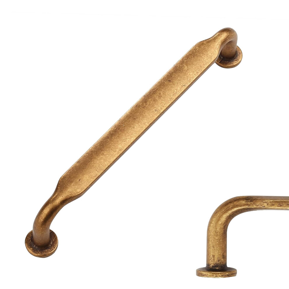 Amerdeco 10 Pack Antique Brass Cabinet Pulls 5 Inch(128Mm) Hole Centers Kitchen 5004148385581