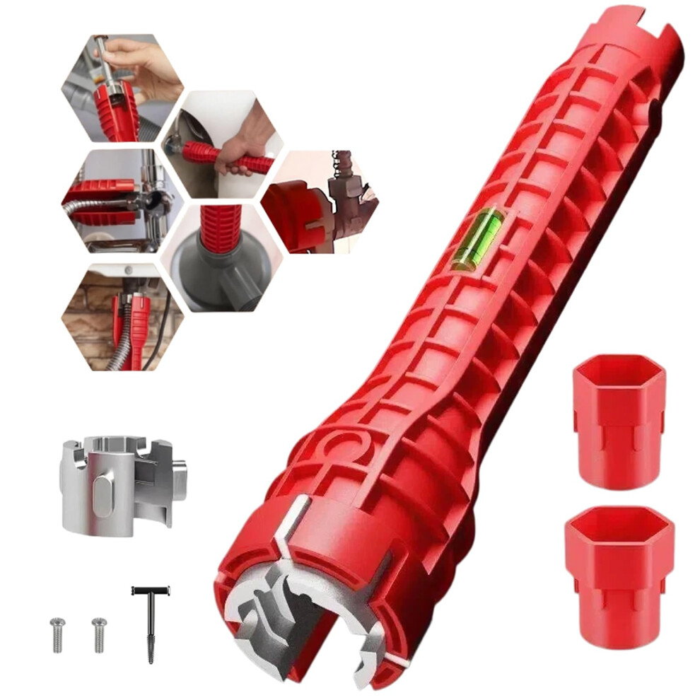 Pedicur Tap Spanner, 8 In 1 Basin Wrench With Spirit Level, Plumbing Tools For K 5008592915042