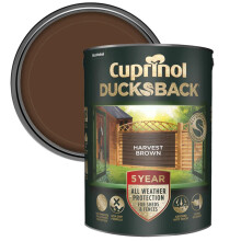 Cuprinol Ducksback Shed & Fence Paint Harvest Brown 5L – Cuprinol Fence Paint, 5