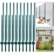 Thealyn Fence Posts 7 ft / 213 cm, Pack of 10 - for 5 ft Wire Fence Mesh, Metal