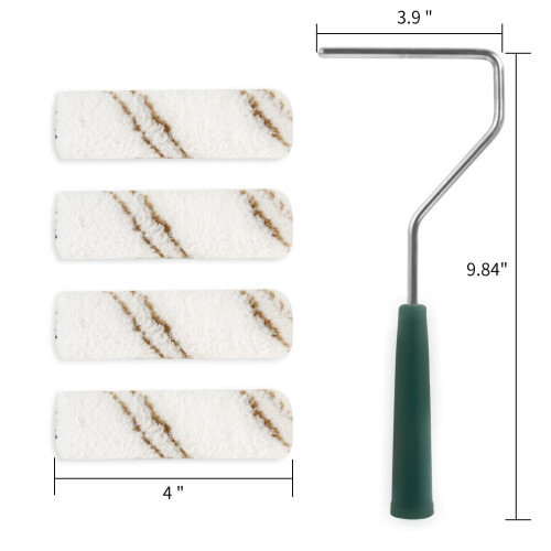 Mister Rui Small Paint Roller Set, Microfiber Paint Roller 4 Inch, Mini Roller S 1