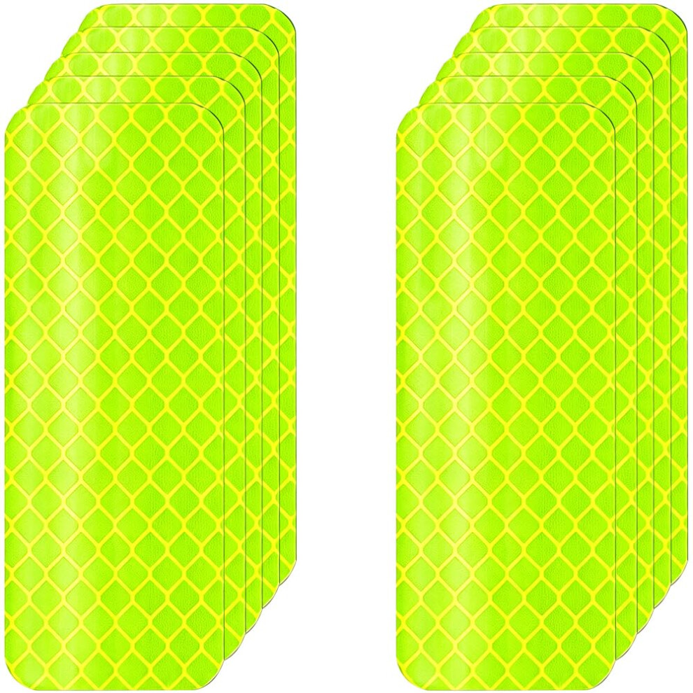 Liimzii 10 Pcs Self Adhesive Reflective Fluorescent Tape, Outdoor Safety Sticker 5009723350886