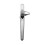 Universal Cockspur Key-Locking Window Handle Kit - Left, Satin Silver/White 2
