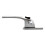 Universal Cockspur Key-Locking Window Handle Kit - Left, Satin Silver/White 3