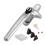 Universal Cockspur Key-Locking Window Handle Kit - Left, Satin Silver/White 1