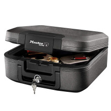 MASTER LOCK Certified Fireproof and Waterproof Safe Box with Key, 7.8L, 391 x 16