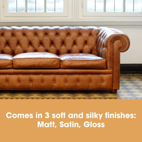 Leather Sealant - 500ml, Satin Finish. Suitable for Leather Sofas, Car interiors 2