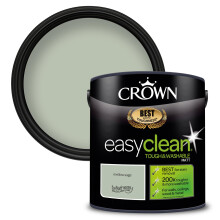 Crown EASYCLEAN Sage Green Matt Emulsion Wall Paint - Stain Resistant 2.5L