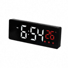 Kreativer Spiegelwecker, geräuschloser LED-Wecker, drei Wecker für Schüler, Nachttischwecker für Kinder, 0715