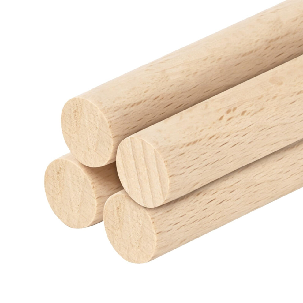 Sourcing Map Wooden Dowel Rods,30Mmx150mm Round Wooden Rod Unfinished Solid Wood 5002305940772