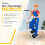 HH Home Hut 4 Step Safety Ladder - Compact Folding Step Stool for Kitchen, Rail 2