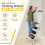 HH Home Hut 4 Step Safety Ladder - Compact Folding Step Stool for Kitchen, Rail 4