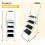 HH Home Hut 4 Step Safety Ladder - Compact Folding Step Stool for Kitchen, Rail 5