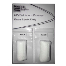 White UPVC, Composite Doors & Hard Plastics. Epoxy Repair Putty. For Chips, Cracks, Mis-Drilled Holes And Similar Damage. 38g