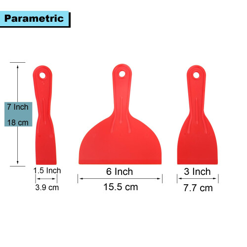 Plastic Putty Knives 3-Pack: 1-1/2", 3", 6" 1