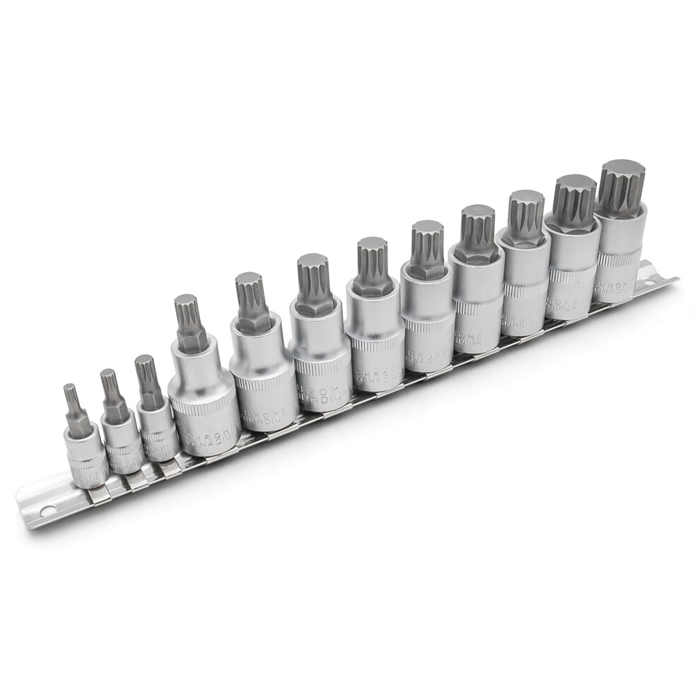 Dakcos 12Pcs Spline Socket Set, M4 M5 M6 M8 M9 M10 M11 M12 M13 M14 M16 M18 Splin 5001232067965