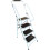 HH Home Hut 4 Step Safety Ladder - Compact Folding Step Stool for Kitchen, Rail 1