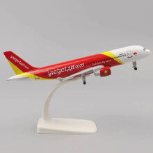 (a320 Vietjet)20cm VietjetMetal Plane Metal Toy 1:400 Scale Replica Alloy Airplane Model Toy With Landing