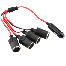 120W 4 Ways Triple Car Cigarette Lighter Splitter Female Socket Plug Power Adapter Connector input 12V