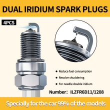 (4PCS ILZFR6D11)12 12 0 037 663 /12 12 2 158 253 Dual Iridium Spark Plugs ILZFR6D11 /PLZFR6A-11 For