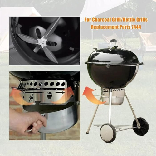 Σετ 2 συστημάτων καθαρισμού One Touch, 57 cm, συμβατά με εξαρτήματα Weber BBQ, 7444 Weber Kettle BBQs 2