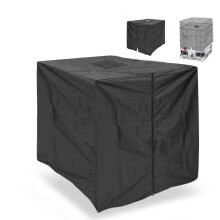 IBC Wassertank Abdeckung 1000L - Schutzhülle aus Oxford-Gewebe, Schwarz, 120x100x116cm