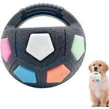 Uklidňující míč Mellow Dog, míč s rukojetí, interaktivní hračka pro psy, odolná hračka pro psy s pískáním, hračka s fotb
