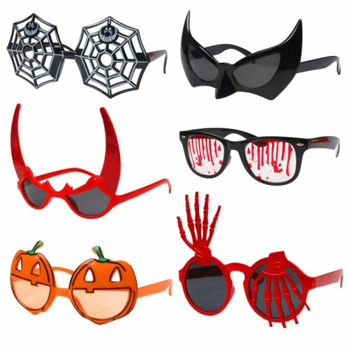 Σετ 6 γυαλιών με θέμα το Halloween για παιδιά και ενήλικες, 6 διαφορετικά στυλ