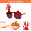 Σετ 6 γυαλιών με θέμα το Halloween για παιδιά και ενήλικες, 6 διαφορετικά στυλ 3