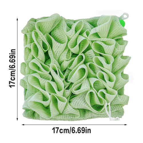 (Green) Éponge Douche Exfoliante & Brosse Dos 1