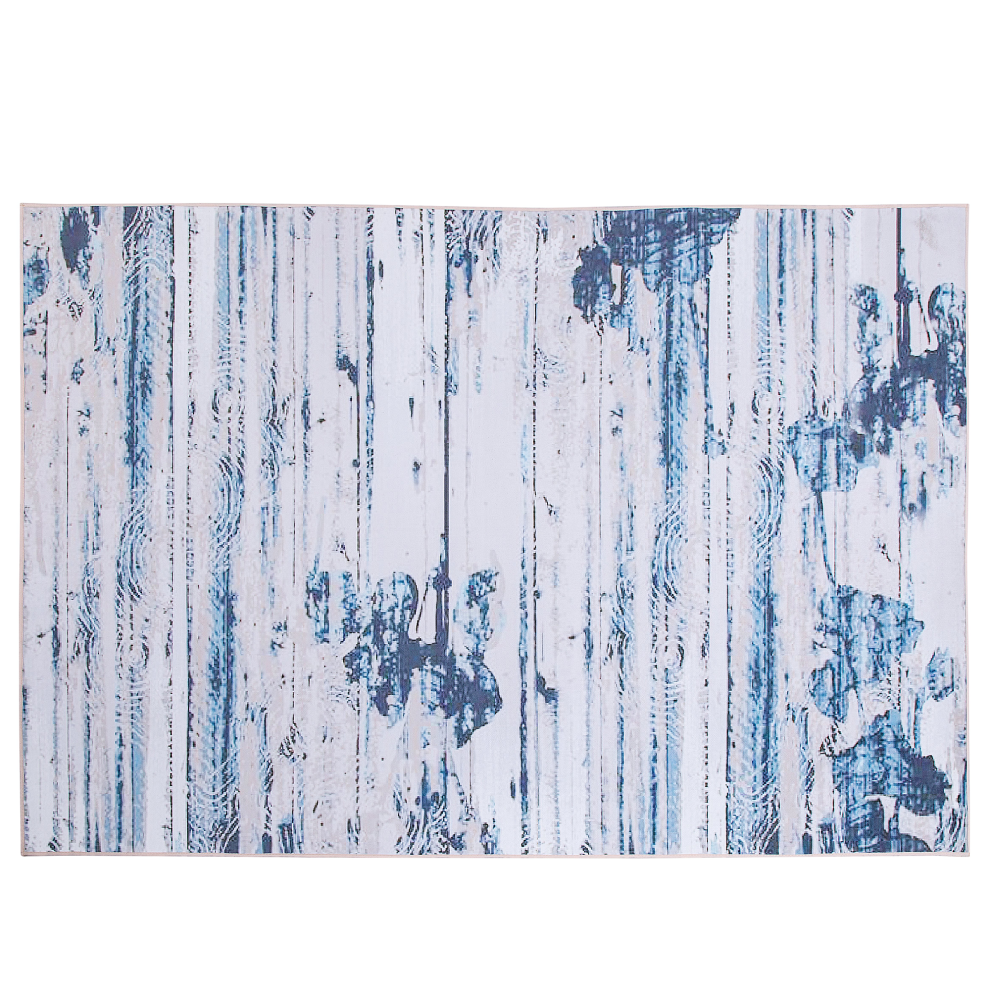 Beliani Rug Burdur Blue 140 X 200 Cm