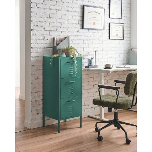Beliani Storage Unit WOSTOK Metal Dark Green 1