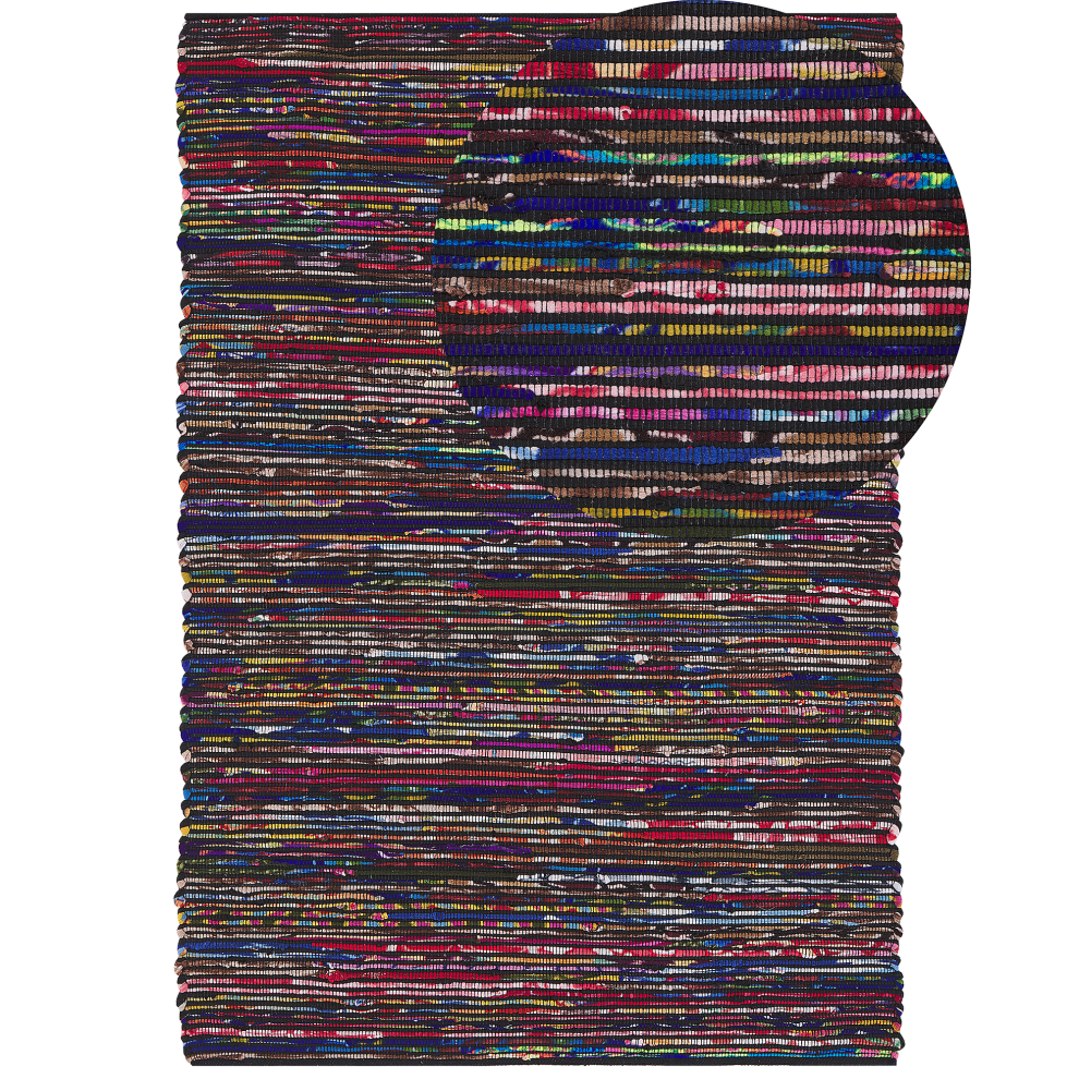 Beliani Rug Bartin Black 160 X 230 Cm