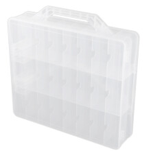 48 Cells 2-Lagers Nagellack Organizer Portable Clear Nail Supplies Handwork FöRvaringslåDa Justerbar FöRvaringsväSka