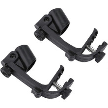 Drummicrofoonclips, 2 stuks verstelbare schokbestendige plastic drumringclip microfoonhouder (Bl
