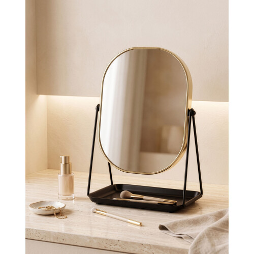 Beliani Makeup Mirror CORREZE Gold 1