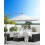 Beliani Cantilever Parasol 268 cm CALABRIA II Light Grey 4