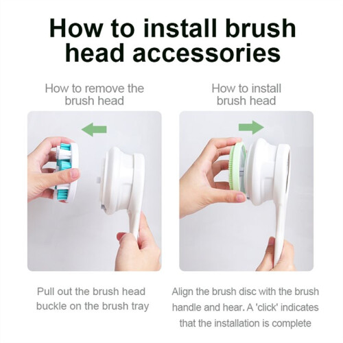 Electric Bath Brush Lazy Back Scrub Bath Scrubbing Brush Automatic Back Scrub Bath Brush with Long Handle 1