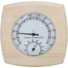 Nieuwe saunathermometer en hygrometer 2025, houten saunathermometer 2-in-1 voor temperatuur en luchtvochtigheid.