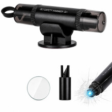 Auto Fensterbrecher mit Gurtschneider - Notfall-Fluchtwerkzeug Black