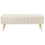 Beliani Upholstered Bench PATERSON Velvet Off-White 9