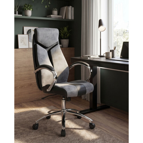 Beliani Office Chair FORMULA Faux Leather Grey 2