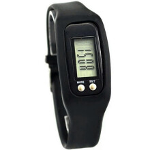 Stappentellerhorloge met lcd-display, eenvoudige bediening, wandel- en fitnesstracker voor de pols.