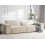 Beliani Modular Sofa 2 Seater HELLNAR Velvet Light Beige 4